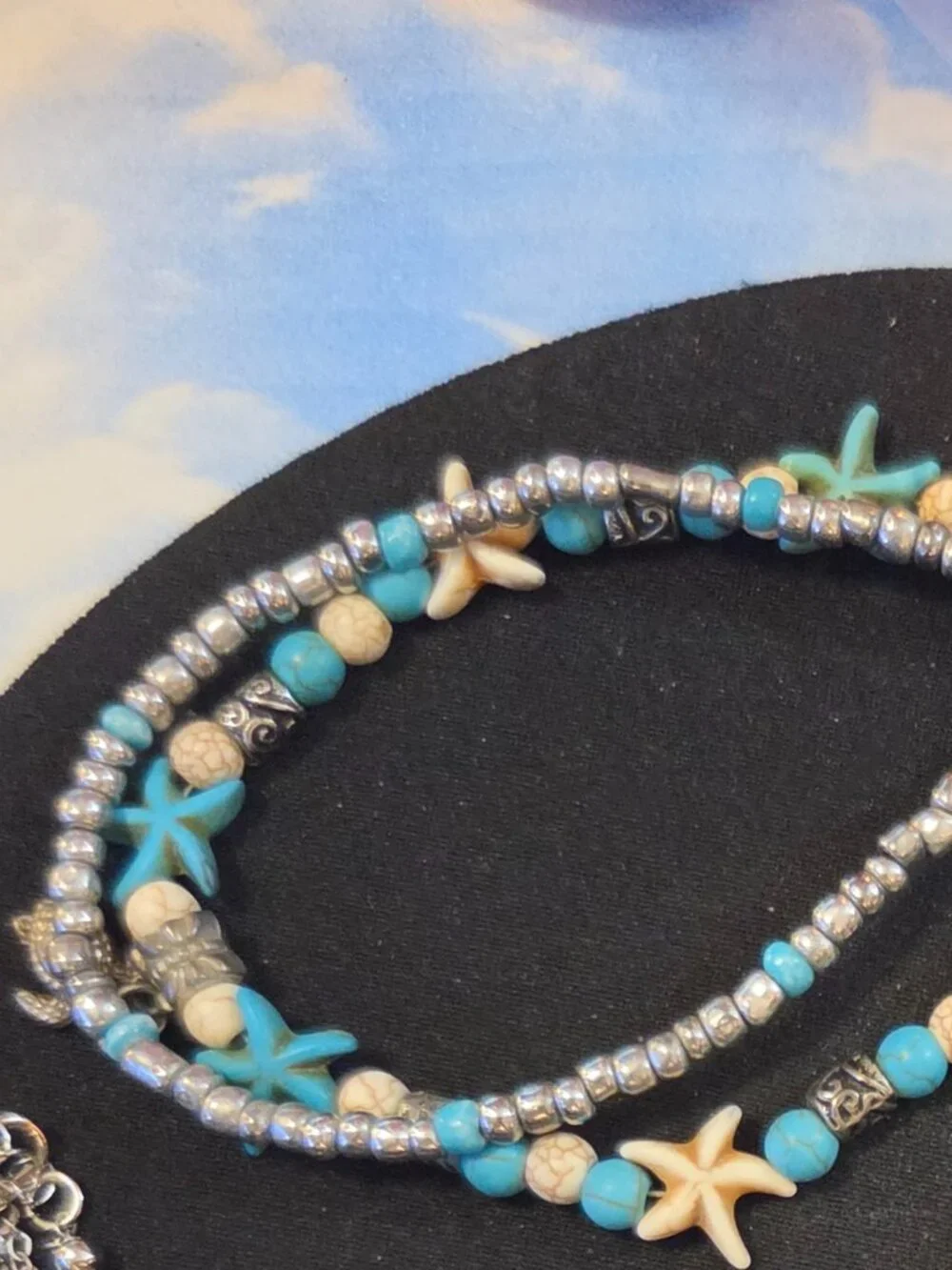 Lot of 4 ANKLET / Ankle Bracelets W/Extenders Sea turtles Shells NWOT !!Sexy!